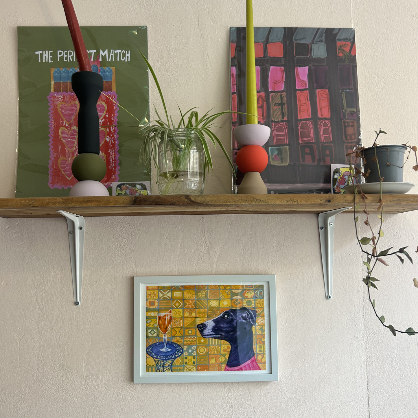 A Taste of Amalfi | Limited Edition Art Print of Sighthound with an Aperol Spritz