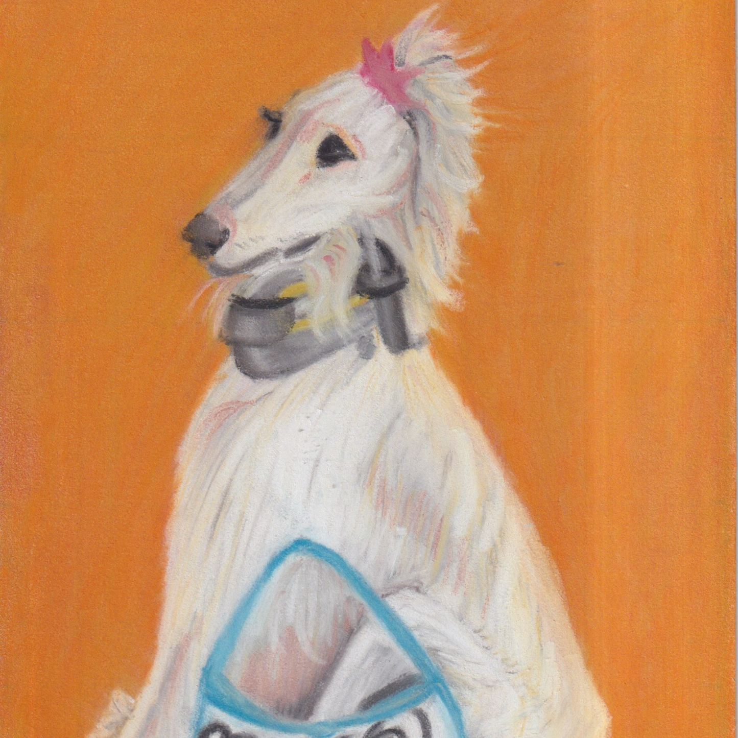 Fashionista Dog – Y2K Afghan Hound Fridge Magnet