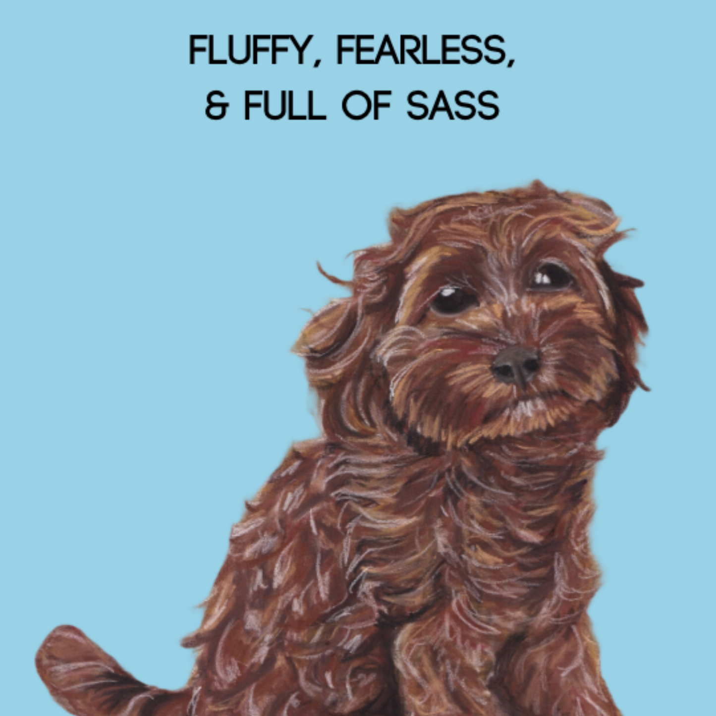 Fluffy, Fearless & Full of Sass – Cockapoo Fridge Magnet
