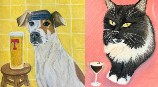 Pet Portraits with a Twist: Pets and Their Favourite Drinks! 🍹🐾