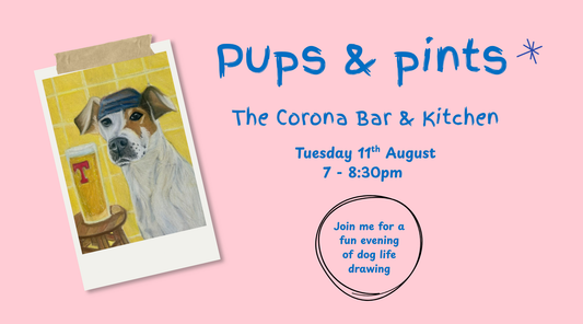 Pups & Pints: The Real Story Behind My First Dog Life Drawing Night (And What’s Next!)