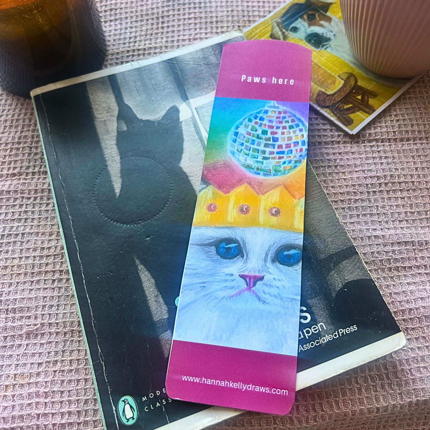 Disco Cat – Illustrated Bookmark