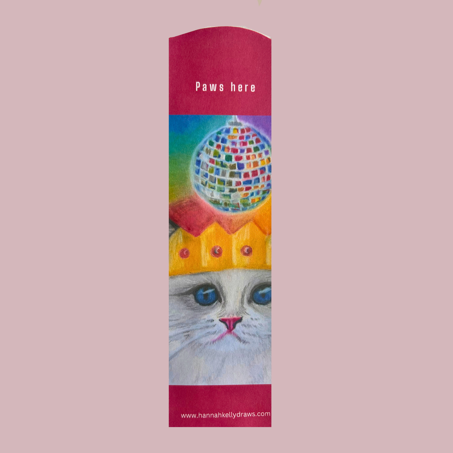 Disco Cat – Illustrated Bookmark
