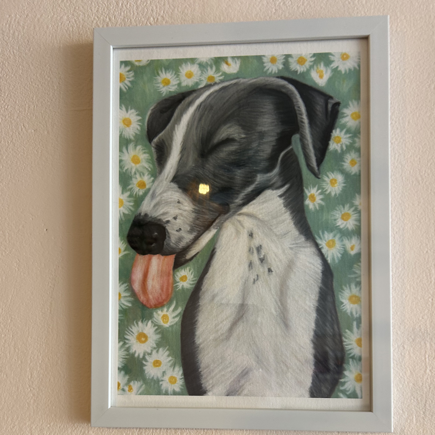 Nose in the Daisies | Greyhound Art Print