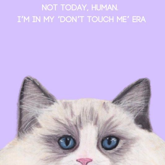 Not Today, Human. I’m in My ‘Don’t Touch Me’ Era Cat Card