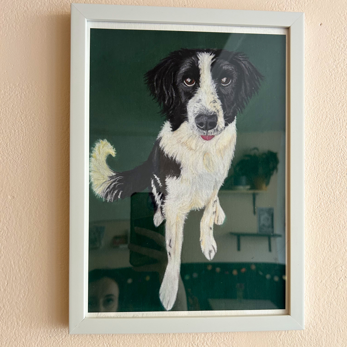 Sprollie Mischief | Springer Collie Mix Art Print